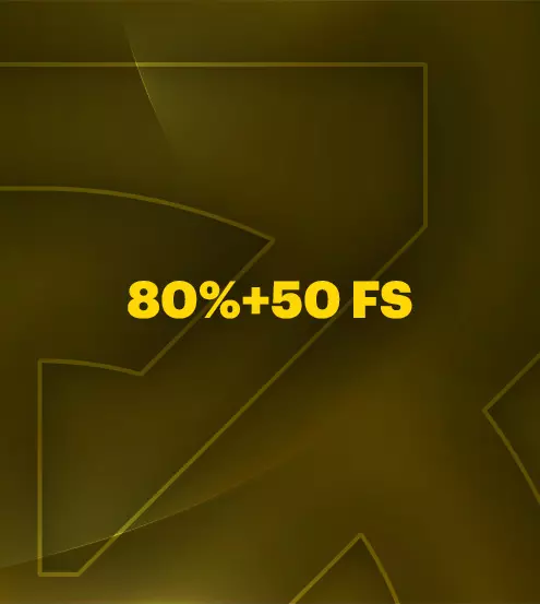 Бонус за 2й депозит - 80% + 50 FS